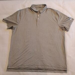 Nike Golf Dri-FIT Polo Shirt Men XL Black White Striped Short Sleeve